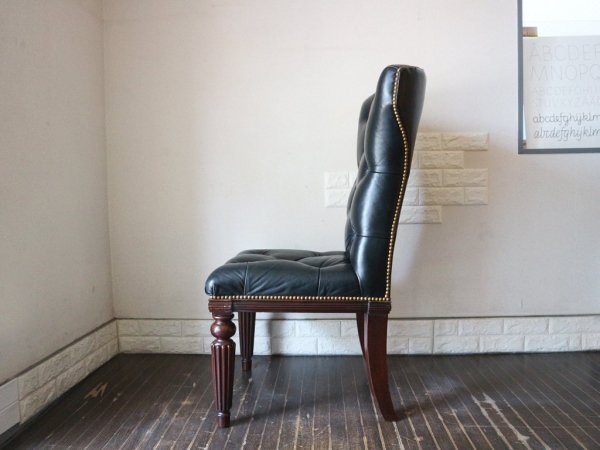 ラルフローレン ホーム RALPH LAUREN HOME ヘンレドン ダイニングチェア Telford dining chair ハイバック タフテッドレザー スタッズ 希少 アメリカ ◎
