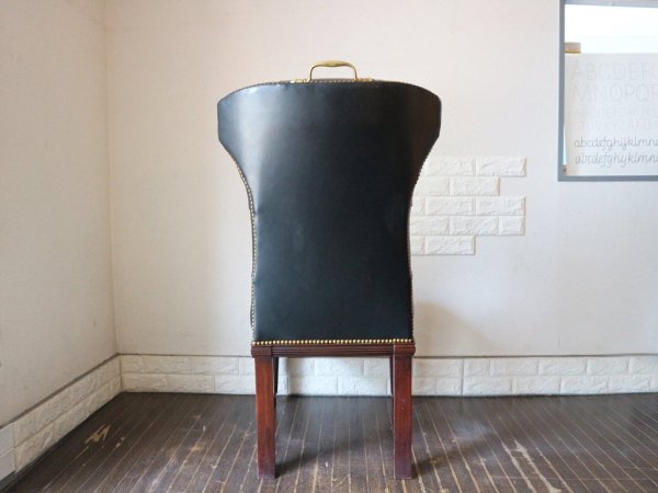 ラルフローレン ホーム RALPH LAUREN HOME ヘンレドン ダイニングチェア Telford dining chair ハイバック タフテッドレザー スタッズ 希少 アメリカ ◎