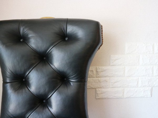 ラルフローレン ホーム RALPH LAUREN HOME ヘンレドン ダイニングチェア Telford dining chair ハイバック タフテッドレザー スタッズ 希少 アメリカ ◎