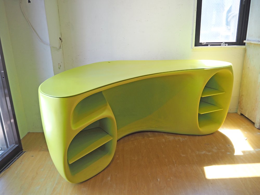 ヴィトラ Vitra バオバブ デスク BaObab desk ライムグリーン フィリップ・スタルク Philippe Starck　デザイン 廃番 希少 定価：350,000円以上 ★