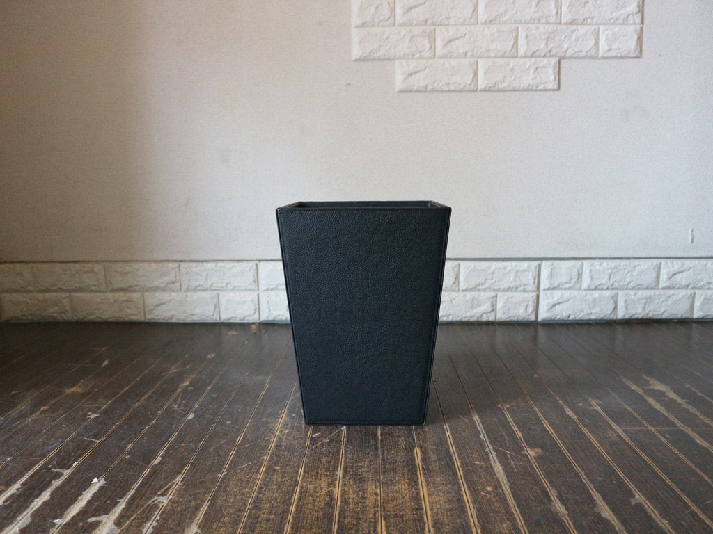 カッシーナ イクスシー Cassina IXC. オリジナル レザー ダストボックス ブラック ゴミ箱 モダンデザイン イタリア ◎