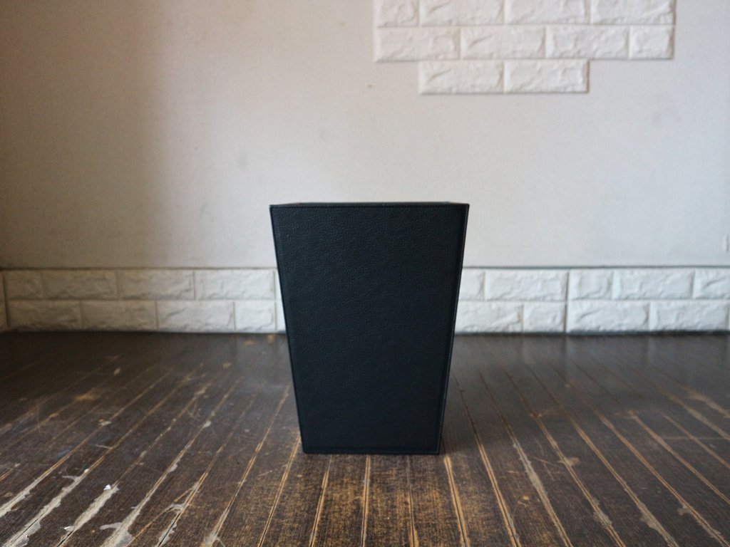カッシーナ イクスシー Cassina IXC. オリジナル レザー ダストボックス ブラック ゴミ箱 モダンデザイン イタリア ◎
