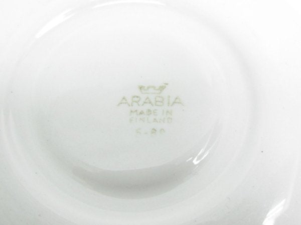 アラビア ARABIA ステンシル ポルトガドット カップ＆ソーサー C&S イエロー ビンテージ Goran Back 北欧食器 ●