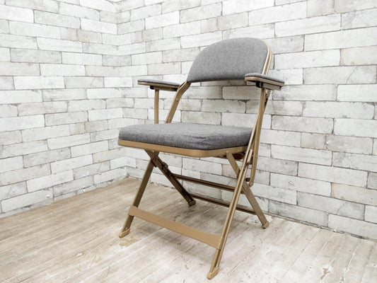 クラリン CLARIN フォールディングアームチェア FOLDING CHAIR WITH ARM 折畳 フルクッション グレーヘザー GrayHeather P.F.S.取扱い  ●