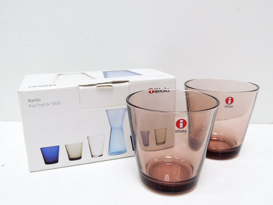 イッタラ iittala カルティオ Kartio パープル タンブラー 2客セット カイ・フランク スコープ別注 箱付き 未使用品 ●