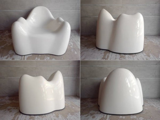 ベイレリアン BEYLERIAN Ltd. ウェンデルキャッスル Wendell Castle モーラーチェア Molar Chair ラウンジチェア 白  70-80’s ビンテージ MoMA♪