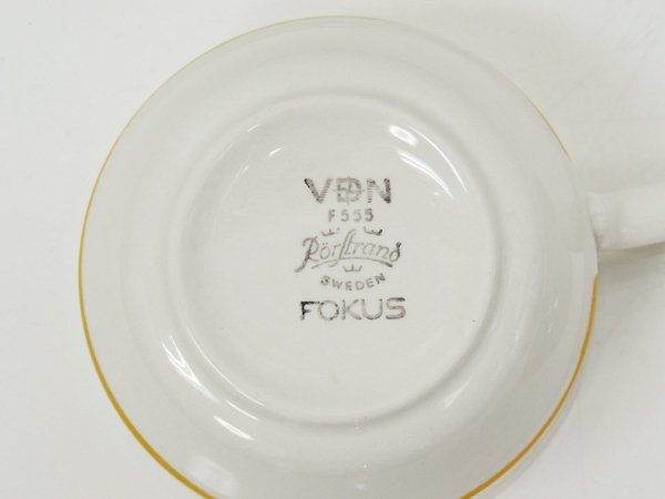 ロールストランド Rorstrand フォーカス FOKUS モーニング カップ＆ソーサー C&S 北欧食器 ●