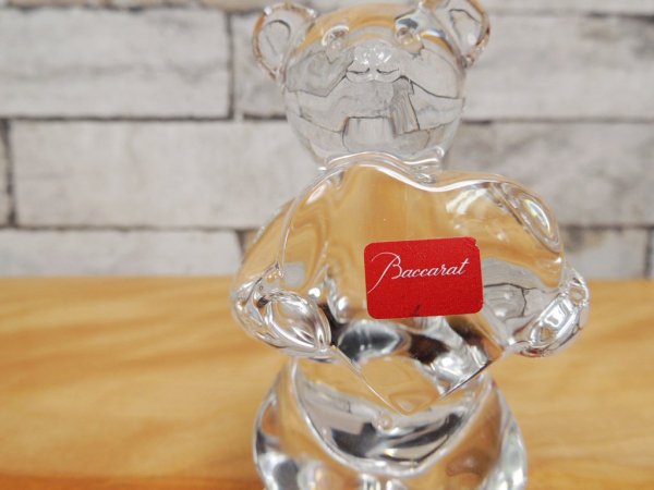 バカラ Baccarat  ハートベアー  Heart bear フィギュリン 箱付き クリスタル フランス ●