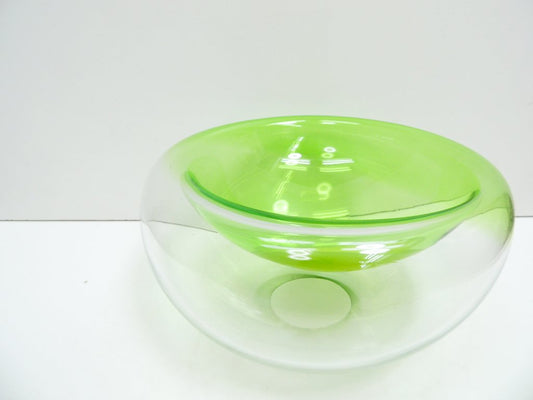 デンマーク ビンテージ Danish vintage ガラス ボウル Glass bowl 大型 グリーン ◇