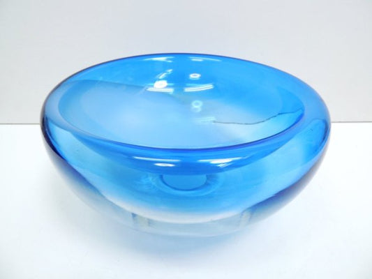 デンマーク ビンテージ Danish vintage ガラス ボウル Glass bowl 大型 ブルー ◇