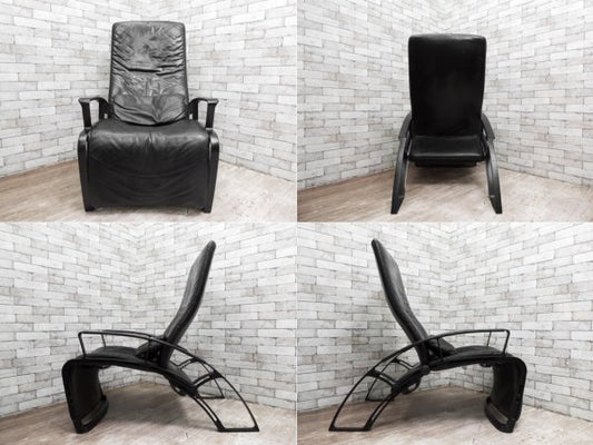 Interprofil フェルナンドA.ポルシェ Ferdinand A. Porsche IP 84S ラウンジチェア Lounge chair 本革 80sビンテージ モダン 希少 ●