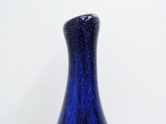 イタリアモダンデザイン italy modern design ブルーガラス blue glass フラワーベース ♪