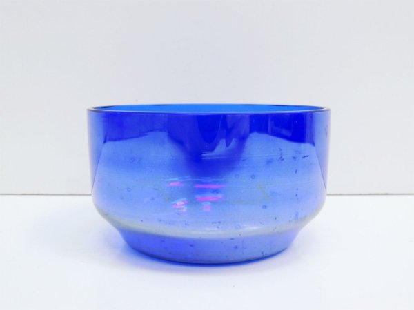 Jean Beck アンティーク ガラス ボウル antique glass bowl コバルトブルー ドイツ製 ●