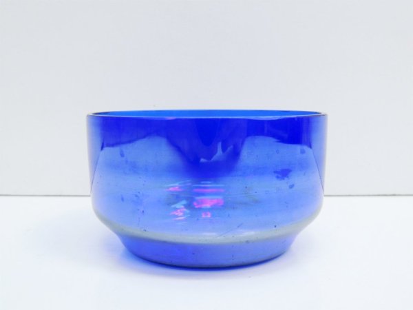 Jean Beck アンティーク ガラス ボウル antique glass bowl コバルトブルー ドイツ製 ●