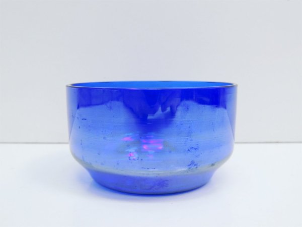 Jean Beck アンティーク ガラス ボウル antique glass bowl コバルトブルー ドイツ製 ●