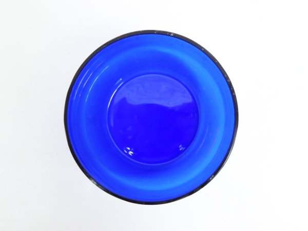 Jean Beck アンティーク ガラス ボウル antique glass bowl コバルトブルー ドイツ製 ●