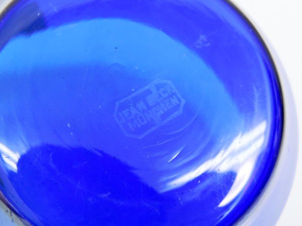 Jean Beck アンティーク ガラス ボウル antique glass bowl コバルトブルー ドイツ製 ●