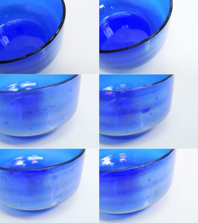 Jean Beck アンティーク ガラス ボウル antique glass bowl コバルトブルー ドイツ製 ●