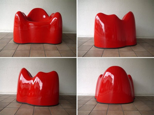 ベイレリアン BEYLERIAN モラーチェア Molar Chair レッド  70-80’s ビンテージ ウェンデル・キャッスル Wendell Castle MCM スペースエイジ MoMA ◇