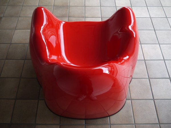 ベイレリアン BEYLERIAN モラーチェア Molar Chair レッド  70-80’s ビンテージ ウェンデル・キャッスル Wendell Castle MCM スペースエイジ MoMA ◇