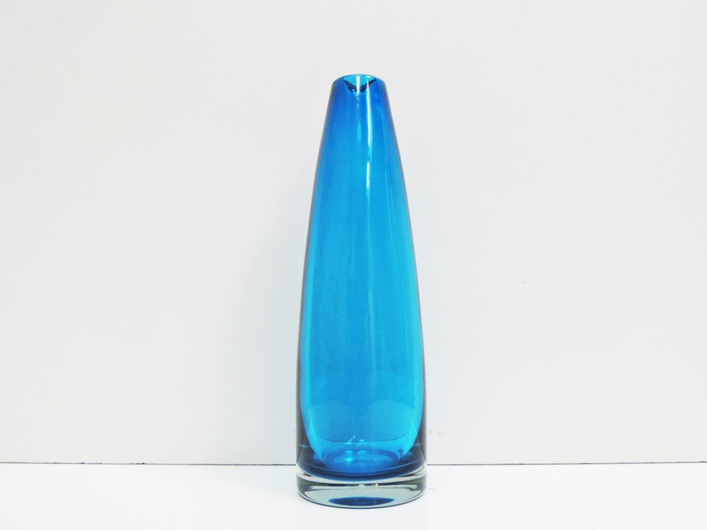 イタリアモダンデザイン italy modern design ブルーガラス blue glass フラワーベース ●