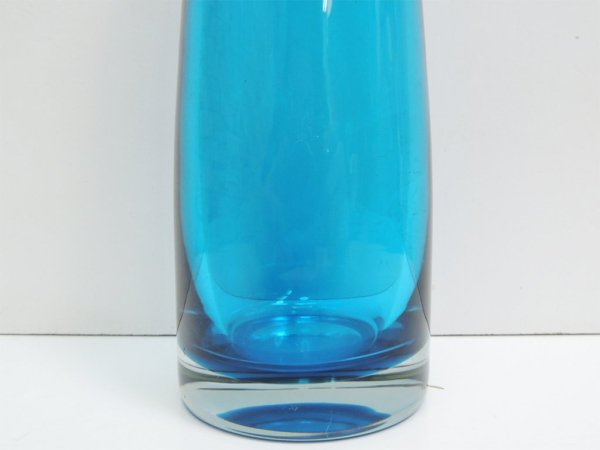 イタリアモダンデザイン italy modern design ブルーガラス blue glass フラワーベース ●