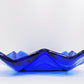 イタリアモダンデザイン italy modern design ブルーガラス blue glass フルーツプレート ●