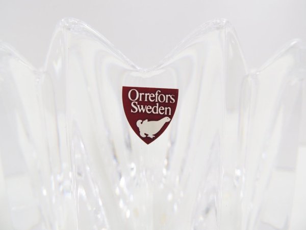 オレフォス ORREFORS ガラスボウル クリスタルガラス 北欧 スウェーデン ●