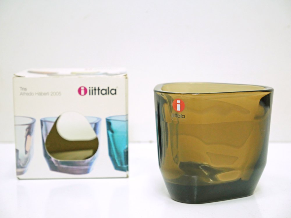 イッタラ iittala トリス Tris キャンドルホルダー サンド 箱付 アルフレッド・ハベリ Alfredo Haberli 廃番品 ●