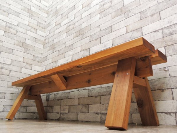 石巻工房 レッドシダー材 ベンチ ISHINOMAKI BENCH クラフト 定価54,780円 ●