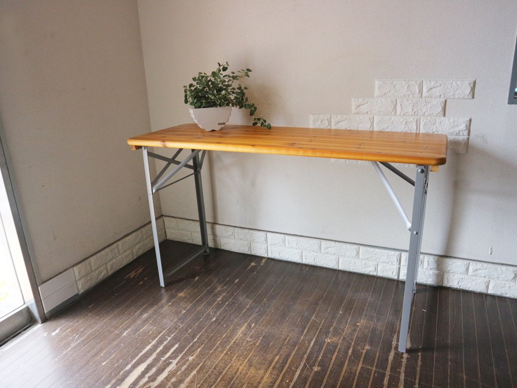 ダルトン DULTON ビアテーブル BEER TABLE 130 SILVER フォールディングテーブル ミーティングテーブル 会議机 ◎