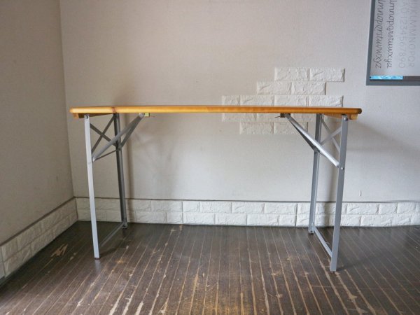 ダルトン DULTON ビアテーブル BEER TABLE 130 SILVER フォールディングテーブル ミーティングテーブル 会議机 ◎