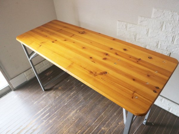 ダルトン DULTON ビアテーブル BEER TABLE 130 SILVER フォールディングテーブル ミーティングテーブル 会議机 ◎