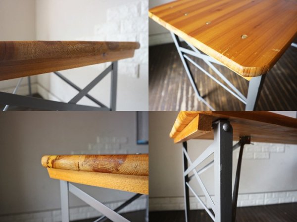 ダルトン DULTON ビアテーブル BEER TABLE 130 SILVER フォールディングテーブル ミーティングテーブル 会議机 ◎
