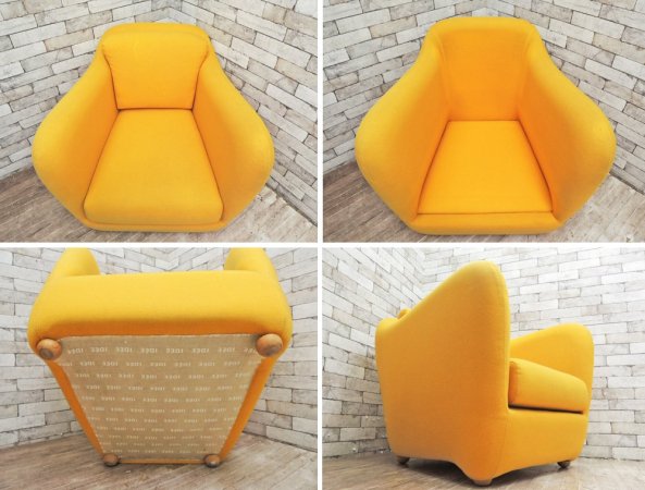 イデー IDEE ミラーソファ MILLER SOFA カレイドカラー 1人掛けソファ アームチェア イエロー マシュー・ヒルトン Matthew Hilton 定価：220,000円以上 ●