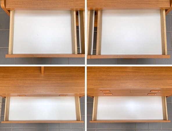 北欧ビンテージスタイル ブックシェルフ キャビネット 食器棚 チーク ■
