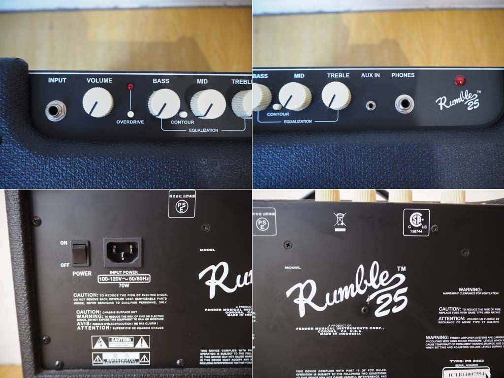 フェンダー Fender ランブル25 Rumble25 ベースアンプ キャビネット型 ★