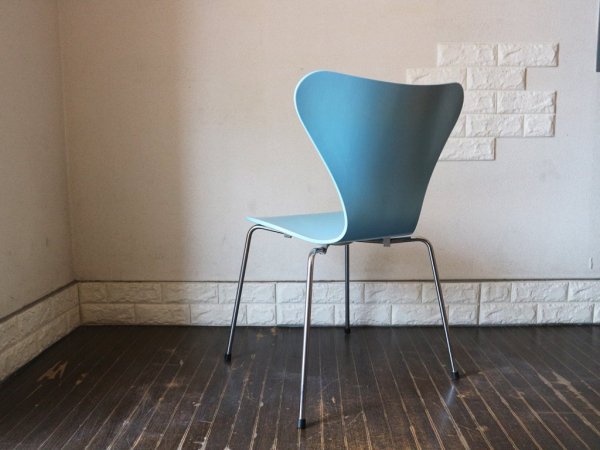 フリッツハンセン Fritz Hansen セブンチェア 廃番カラー 水色 AZUR アルネヤコブセン 北欧 プライウッド ダイニングチェア ◎