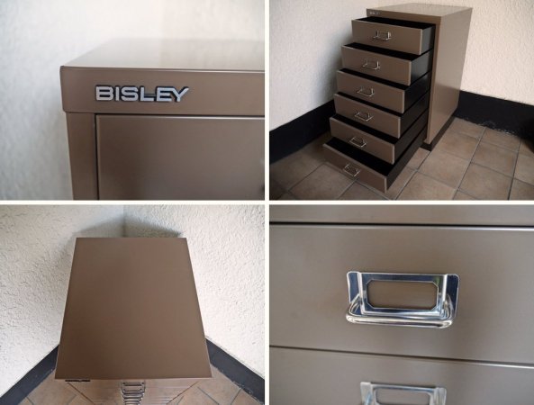 ビスレー BISLEY ベーシック BASIC シリーズ BA3/6 キャビネット 受注生産品 希少 コーヒー色 引出6段 A3可 ￥41,800- 抽斗 ドロワー オフィス家具 英国王室御用達 ◇