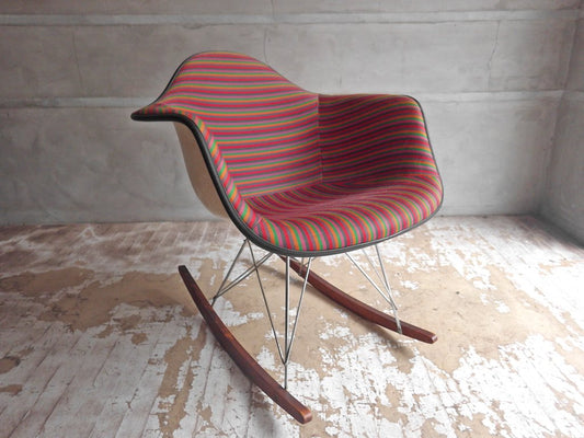 ハーマンミラー Herman Miller モダンファニチャーセールス アームシェルチェア C&R Eames アプホルスター オリジナルジラルド生地 チャールズ＆レイ イームズ 希少♪