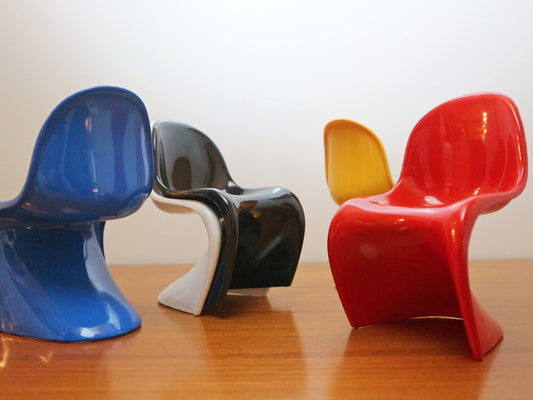 ヴィトラ デザイン ミュージアム Vitra Design Museum ミニチュア パントンチェア Panton Chair 5色セット 1/6サイズ 箱付き ◎