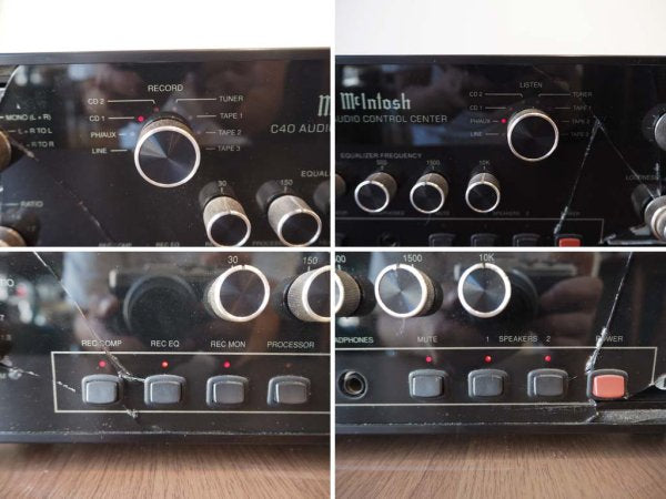 マッキントッシュ McIntosh C40 プリメインアンプ オーディオ コントロールセンター 外観難ありですが動作確認済 ★