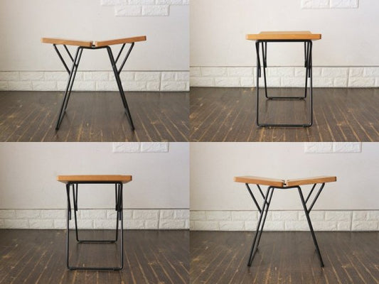 メトロクス METROCS ソリッドスツール Solid Stool オーク材 スチール脚 ブラック 渡辺力 ミッドセンチュリー ◎