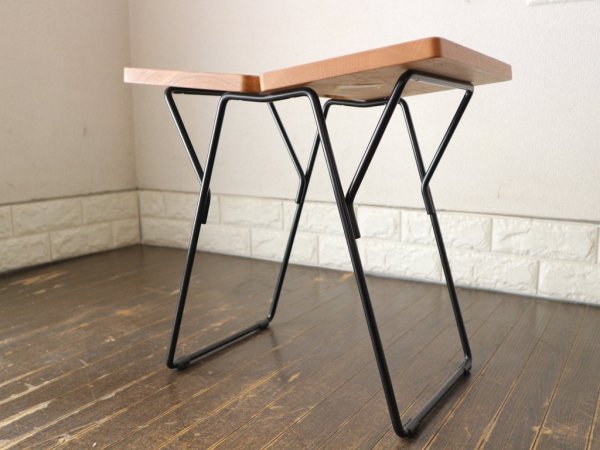 メトロクス METROCS ソリッドスツール Solid Stool オーク材 スチール脚 ブラック 渡辺力 ミッドセンチュリー ◎