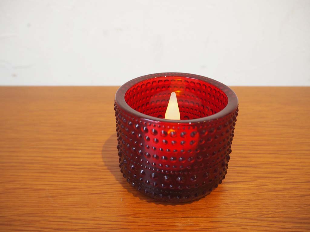 イッタラ iittala カステヘルミ Kastehelmi ボティーブ VOTIVE キャンドルホルダー クランベリー レッド RED オイバ・トイッカ ★