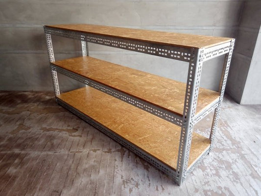 リオン LYON アングルシェルフ SLOTTED ANGLE SHELF W160 インダストリアル P.F.S取扱い ♪