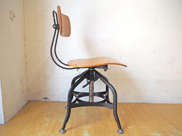 ノーザンオハイオ インダストリアル Northern Ohio Industrial トレドスウィベルサイドチェア TOLEDO SWIVEL SIDE CHAIR マットブラック ★