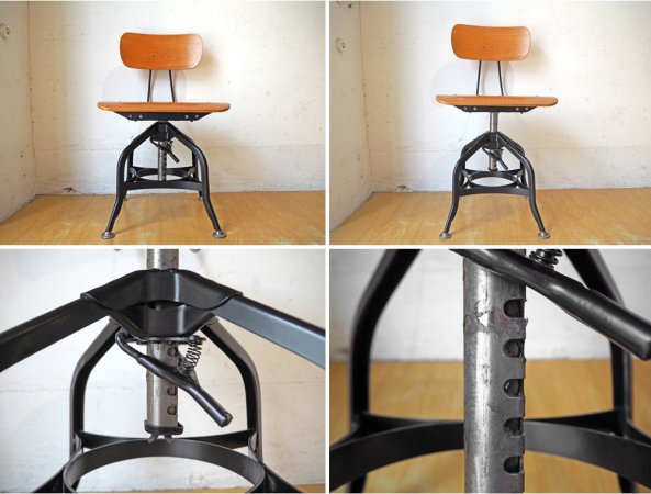 ノーザンオハイオ インダストリアル Northern Ohio Industrial トレドスウィベルサイドチェア TOLEDO SWIVEL SIDE CHAIR マットブラック ★