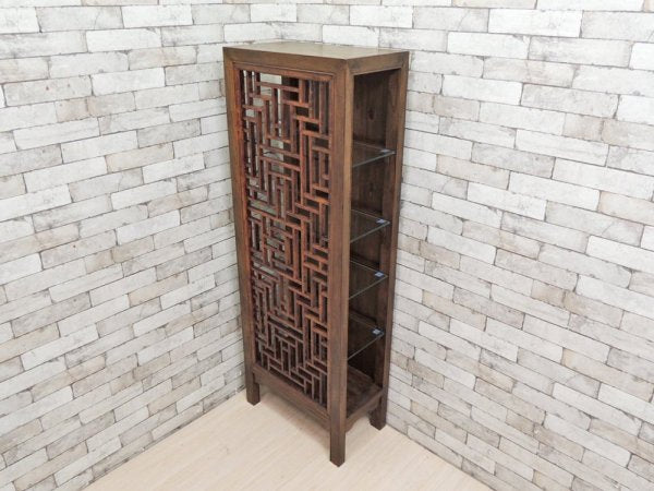 李朝家具 朝鮮棚 ディスプレイキャビネット 飾り棚 和モダン  ●