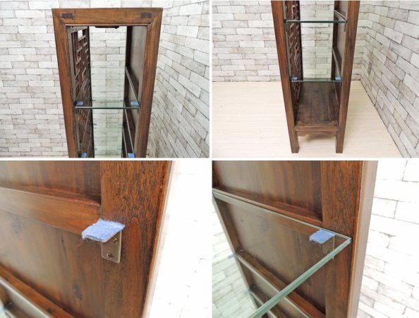 李朝家具 朝鮮棚 ディスプレイキャビネット 飾り棚 和モダン  ●
